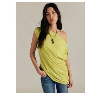 Cascadia Free People Light Pear Women’s Off-Shoulder Top Size Small